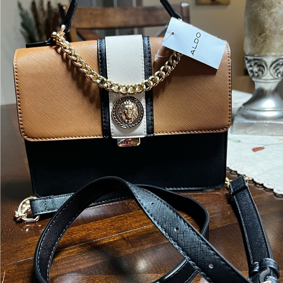 Aldo Black and Brown Crossbody Bag - Picture 1 of 4